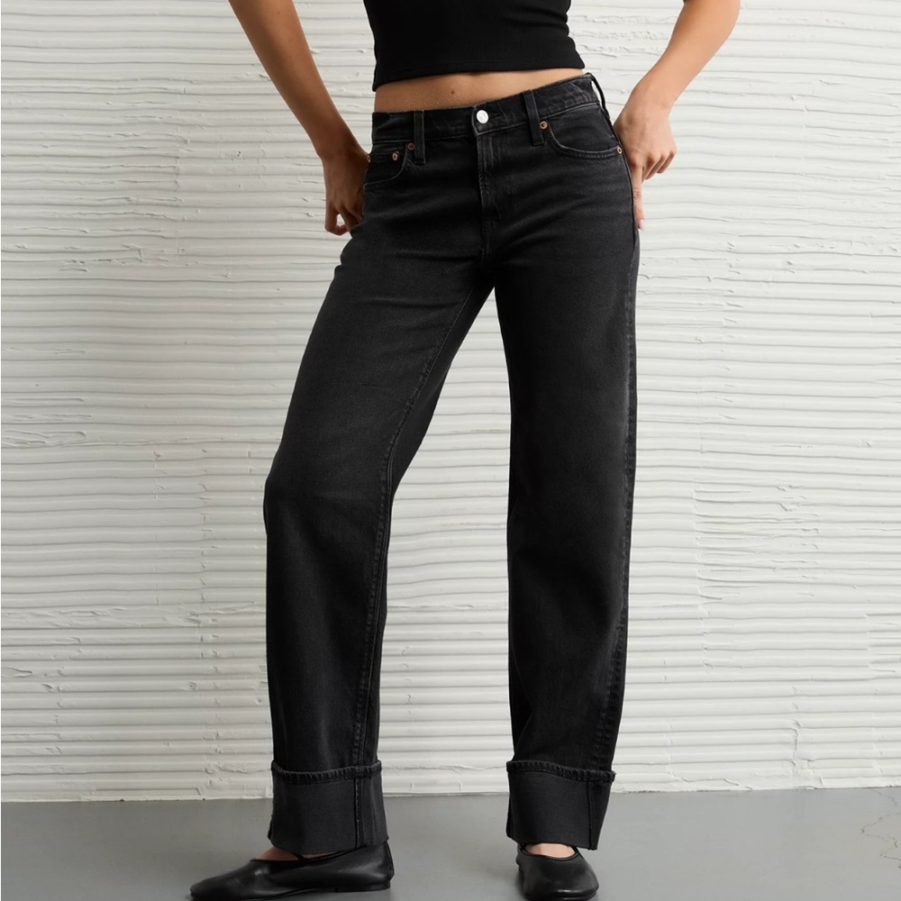 American Eagle Outfitters Black Straight Leg Jeans